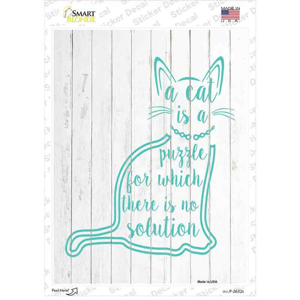 Cat Is A Puzzle Novelty Rectangular Sticker Decal