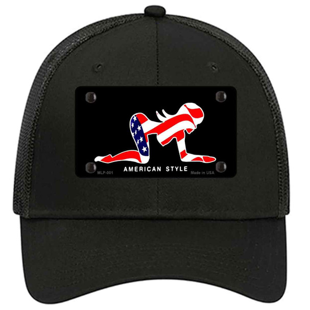 American Style Sexy Flag Pose Novelty License Plate Hat