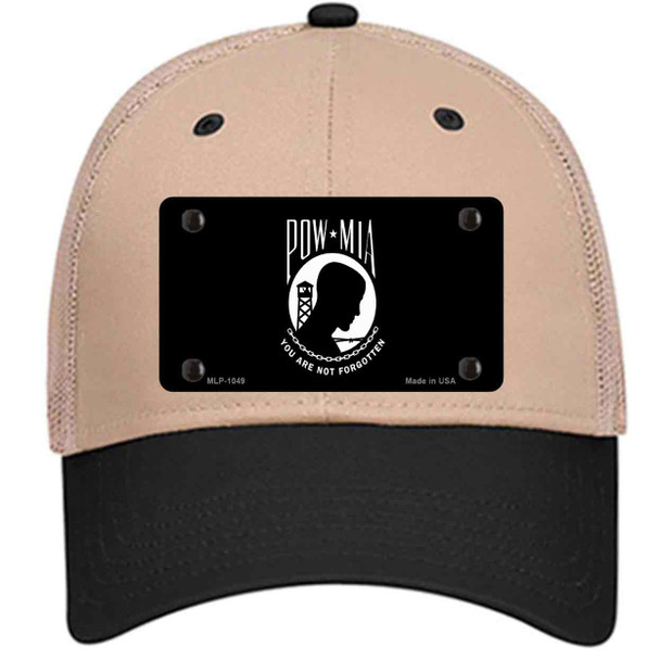POW MIA Black Flag Novelty License Plate Hat