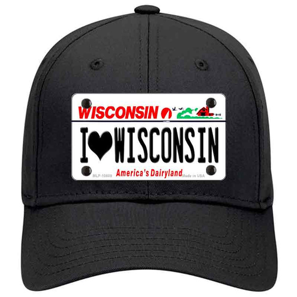 I Love Wisconsin Novelty License Plate Hat