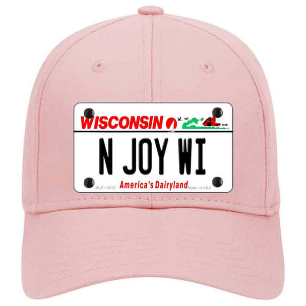 N Joy WI Wisconsin Novelty License Plate Hat