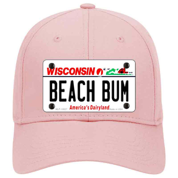 Beach Bum Wisconsin Novelty License Plate Hat