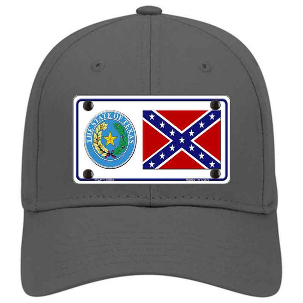 Confederate Flag Texas Seal Novelty License Plate Hat