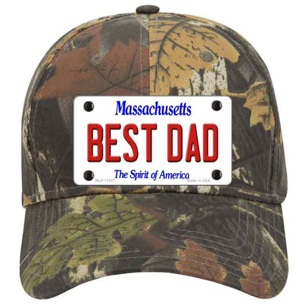 Best Dad Massachusetts Novelty License Plate Hat