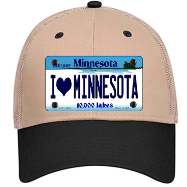 I Love Minnesota Novelty License Plate Hat