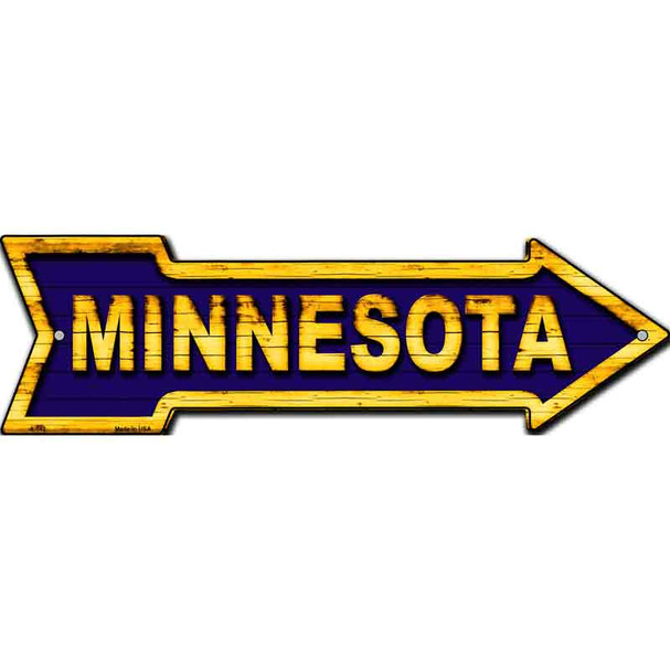 Minnesota Colors Novelty Metal Arrow Sign