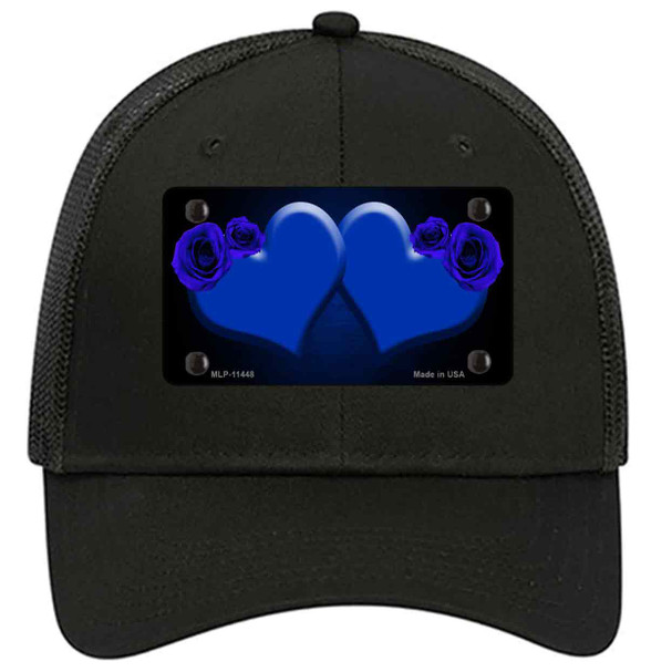 Hearts Over Roses In Blue Novelty License Plate Hat