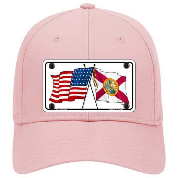 Florida Crossed US Flag Novelty License Plate Hat