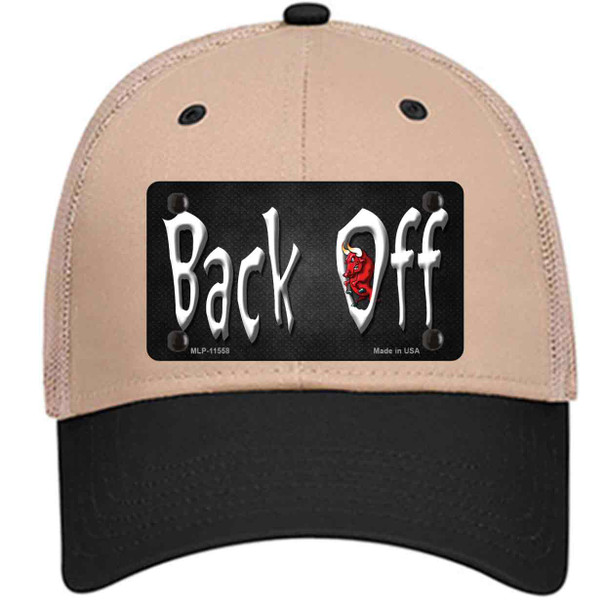 Back Off Novelty License Plate Hat