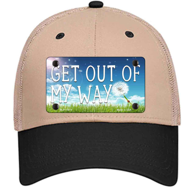 Get Out Of My Way Novelty License Plate Hat