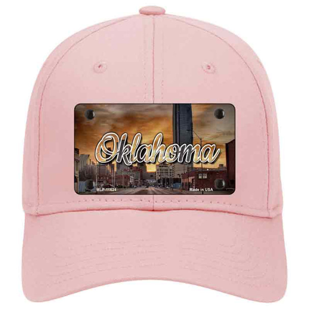 Oklahoma Sunset Skyline State Novelty License Plate Hat