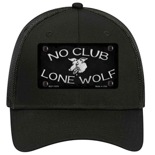 No Club Lone Wolf Novelty License Plate Hat