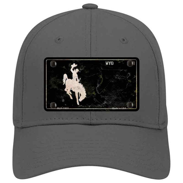 Wyoming Black Rusty Novelty License Plate Hat