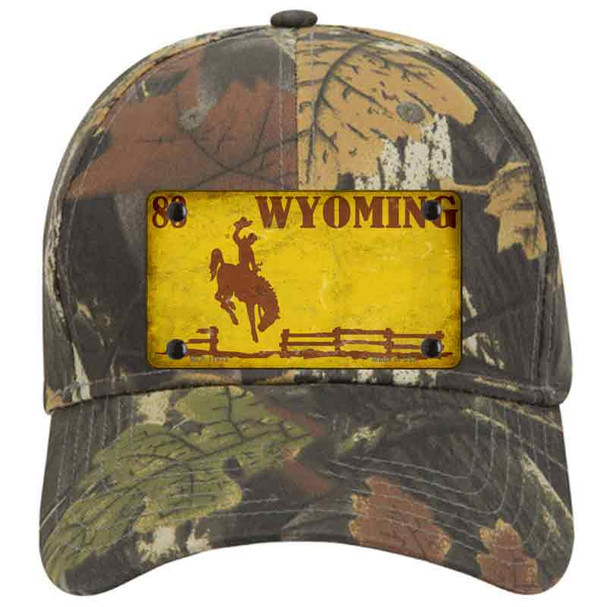 Wyoming Yellow Rusty Novelty License Plate Hat