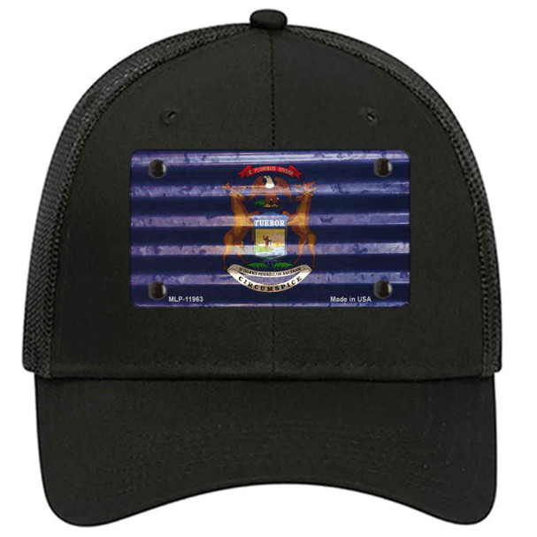 Michigan Corrugated Flag Novelty License Plate Hat