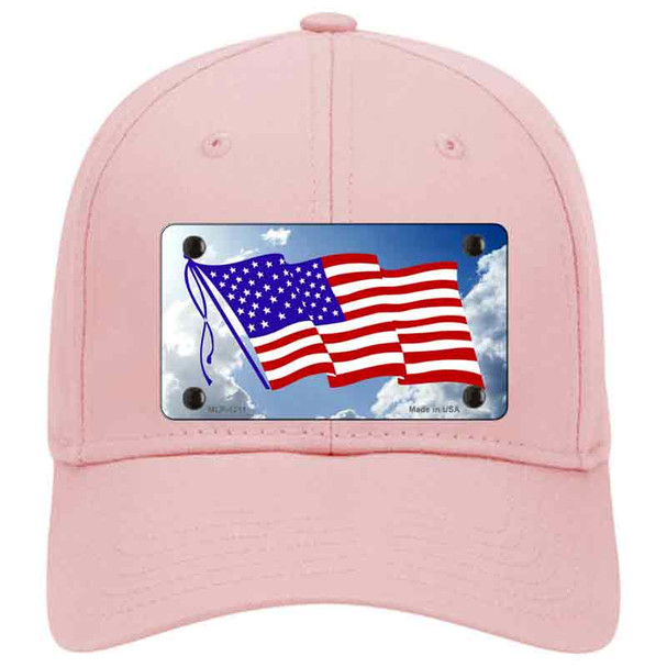 American Flag Cloud Novelty License Plate Hat