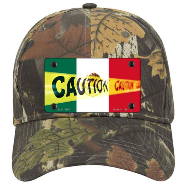 Caution Mexico Flag Novelty License Plate Hat