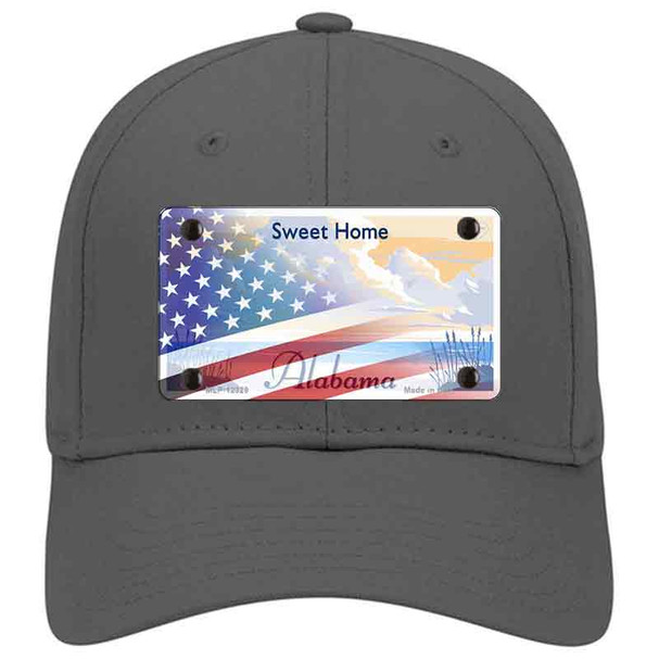 Alabama with American Flag Novelty License Plate Hat