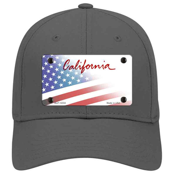 California Plate American Flag Novelty License Plate Hat