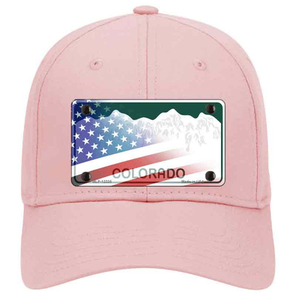 Colorado with American Flag Novelty License Plate Hat