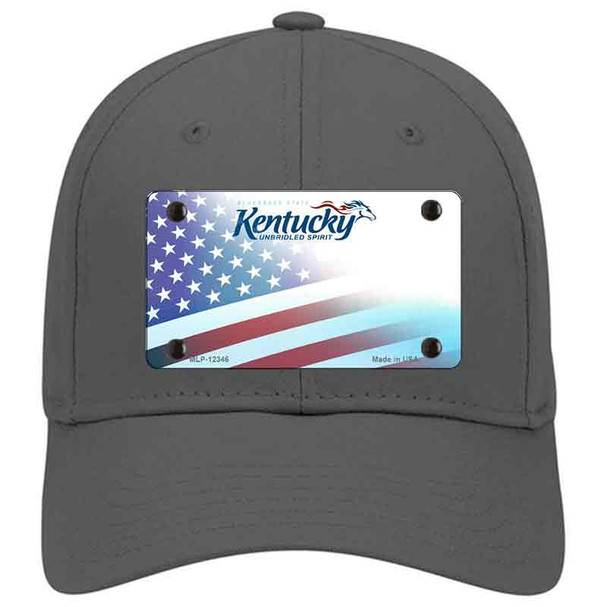 Kentucky with American Flag Novelty License Plate Hat