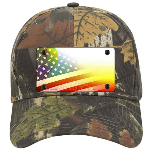 New Mexico with American Flag Novelty License Plate Hat