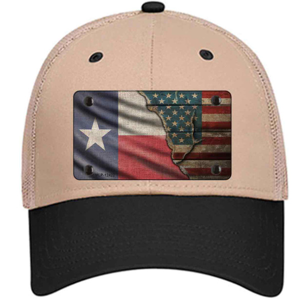 Texas/American Flag Novelty License Plate Hat