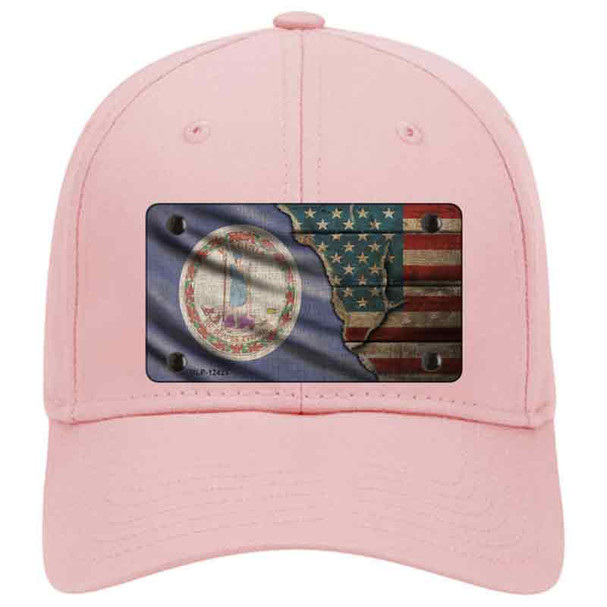 Virginia/American Flag Novelty License Plate Hat