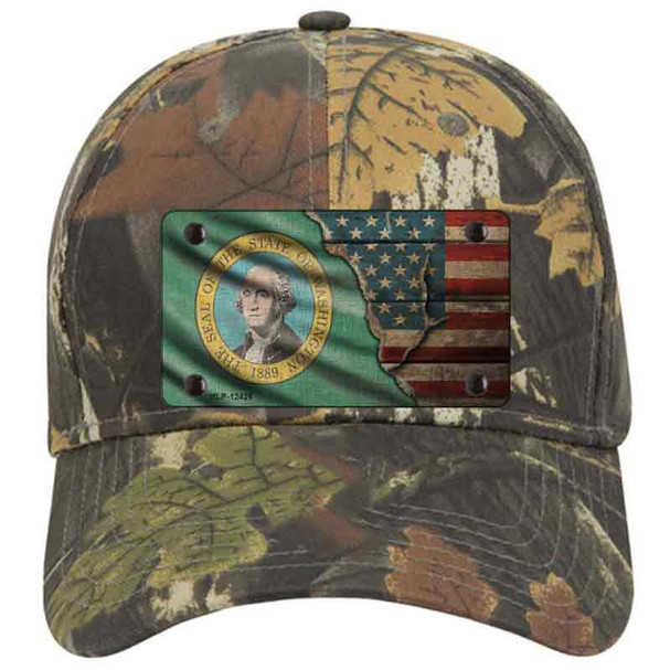 Washington/American Flag Novelty License Plate Hat