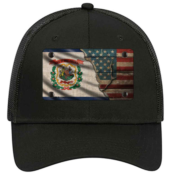 West Virginia/American Flag Novelty License Plate Hat