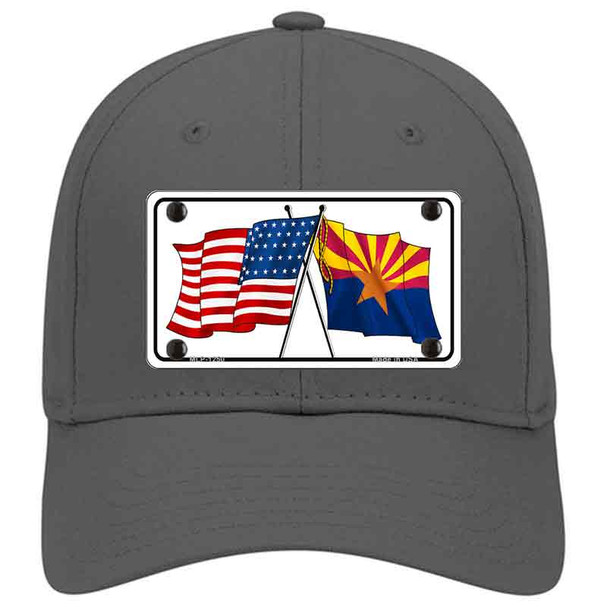 Arizona American Crossed Flags Novelty License Plate Hat