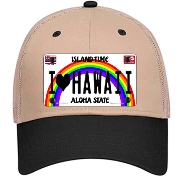 I Love Hawaii Novelty License Plate Hat