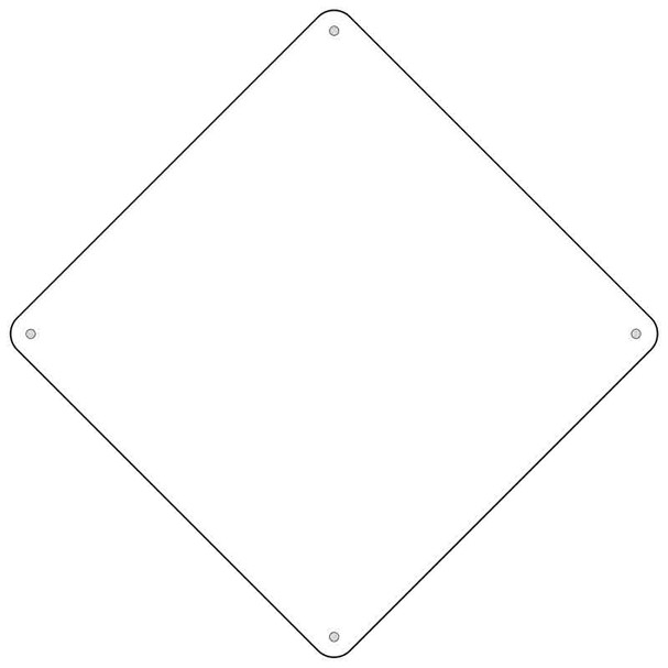 White Dye Sublimation 16.5" Novelty Metal Crossing Sign CX-000