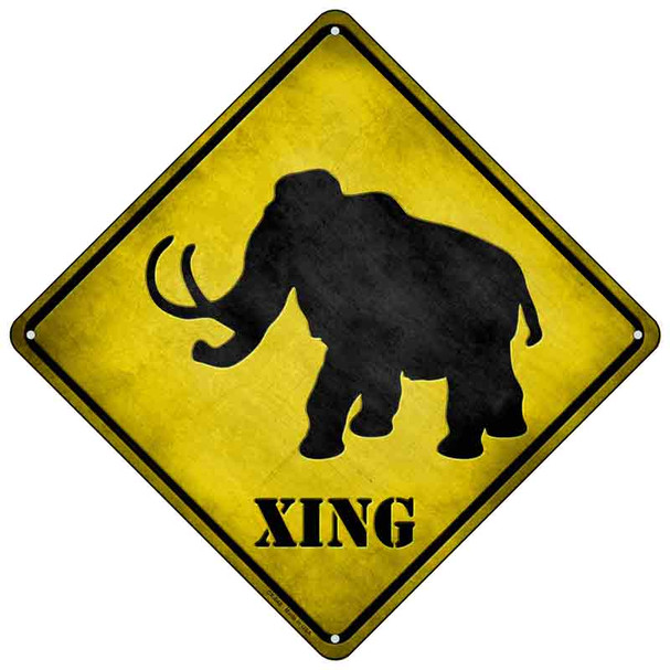 Mammoth Xing Novelty Metal Crossing Sign
