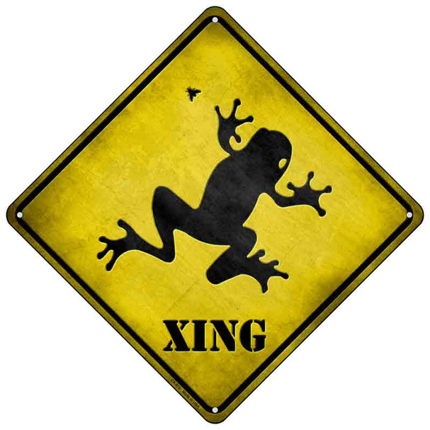 Frog Xing Novelty Metal Crossing Sign