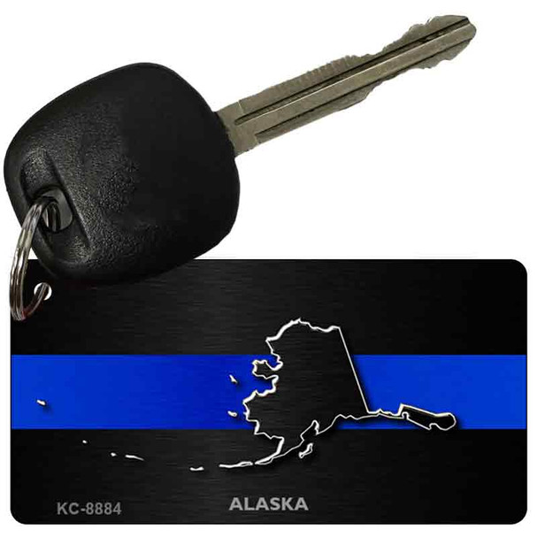 Alaska Thin Blue Line Novelty Metal Key Chain KC-8884