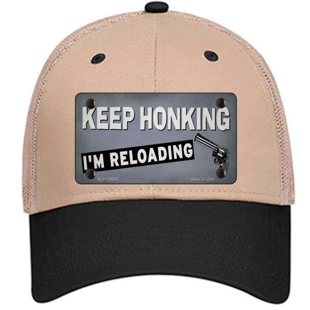 Keep Honking Reloading Novelty License Plate Hat Tag