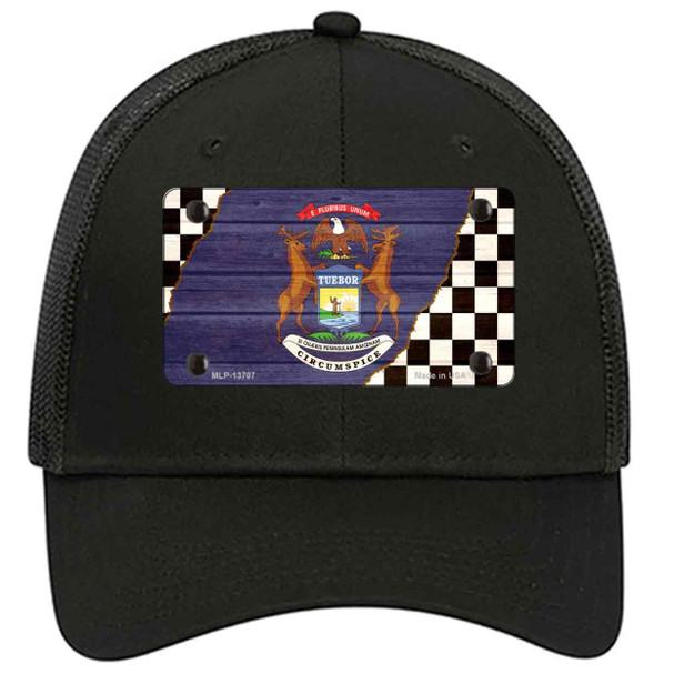 Michigan Racing Flag Novelty License Plate Hat Tag