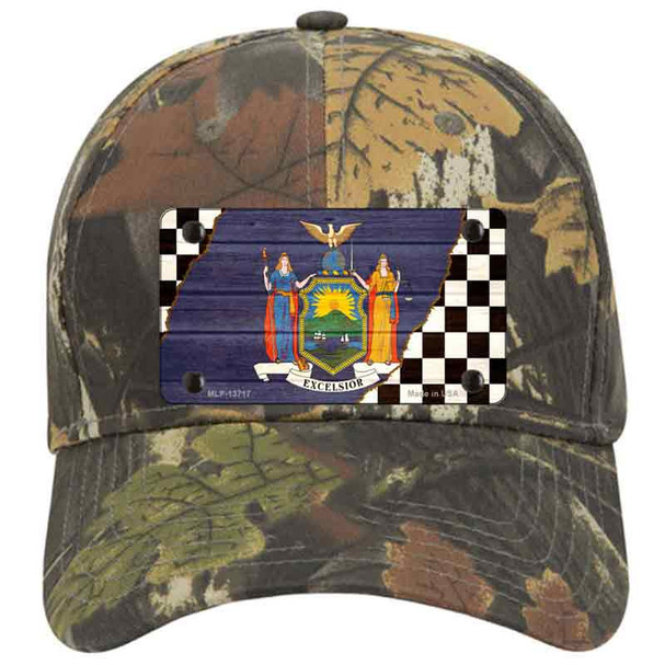 New York Racing Flag Novelty License Plate Hat Tag