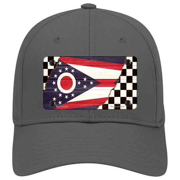 Ohio Racing Flag Novelty License Plate Hat Tag