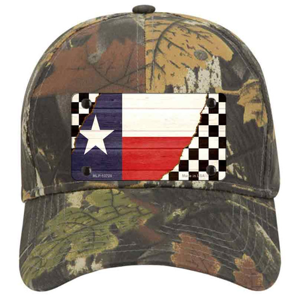Texas Racing Flag Novelty License Plate Hat Tag