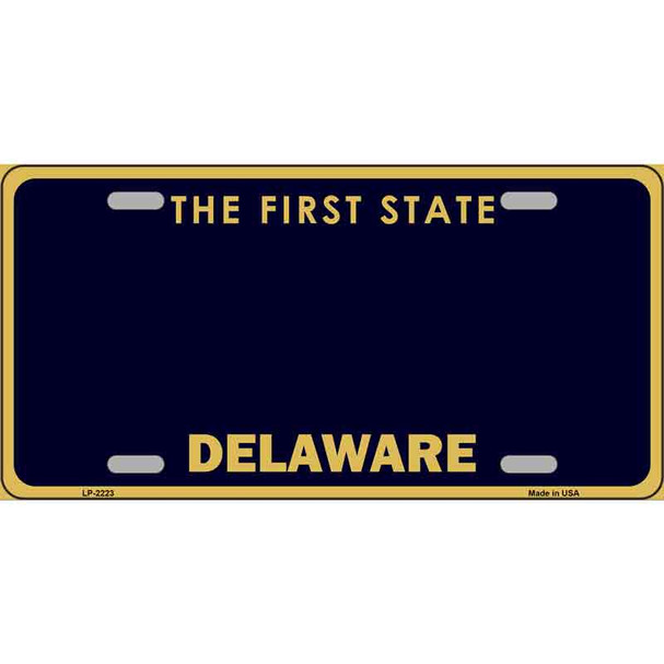 Delaware State Background Novelty Blank Metal License Plate LP-2223