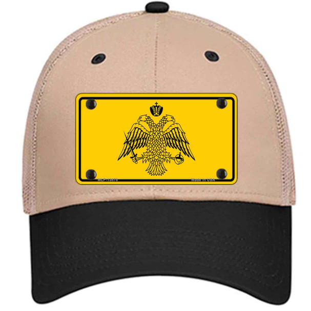 Byzantine Empire Flag Yellow Novelty License Plate Hat Tag