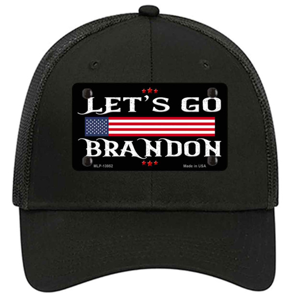 Lets Go Brandon Black Novelty License Plate Hat