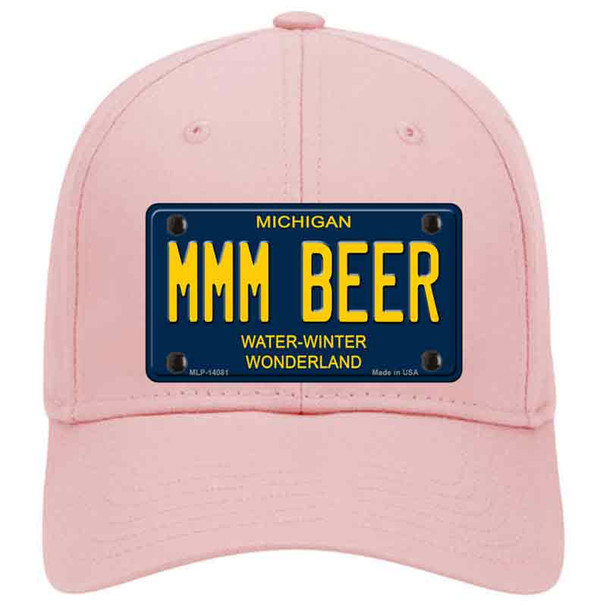 Mmm Beer Michigan Blue Novelty License Plate Hat