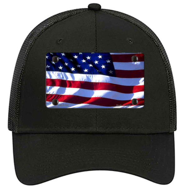 American Flag Wavy Novelty License Plate Hat