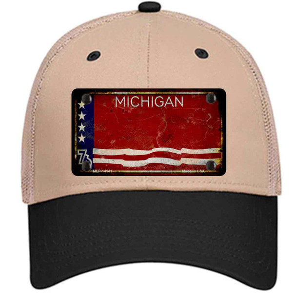 Rusty Michigan Bicentennial 76 Novelty License Plate Hat