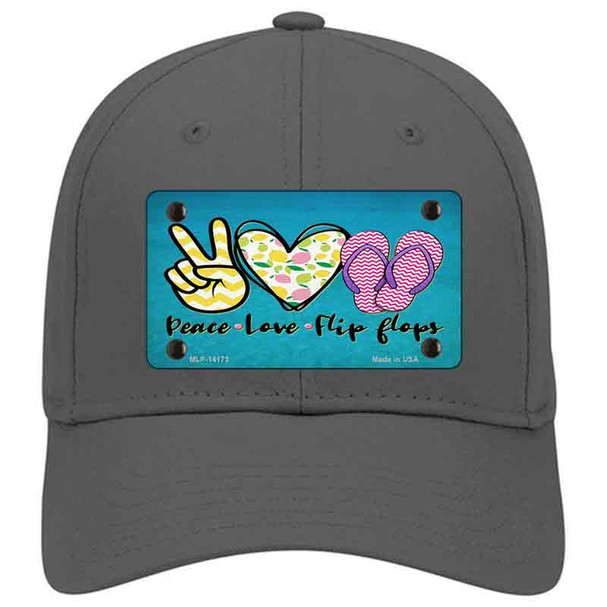 Peace Love Flip Flops Novelty License Plate Hat