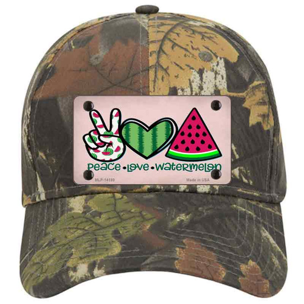 Peace Love Watermelon Novelty License Plate Hat