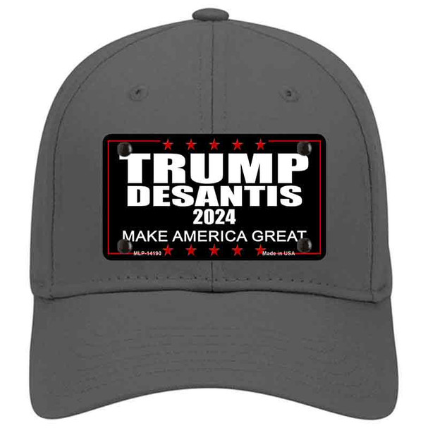 Trump Desantis 2024 Black Novelty License Plate Hat